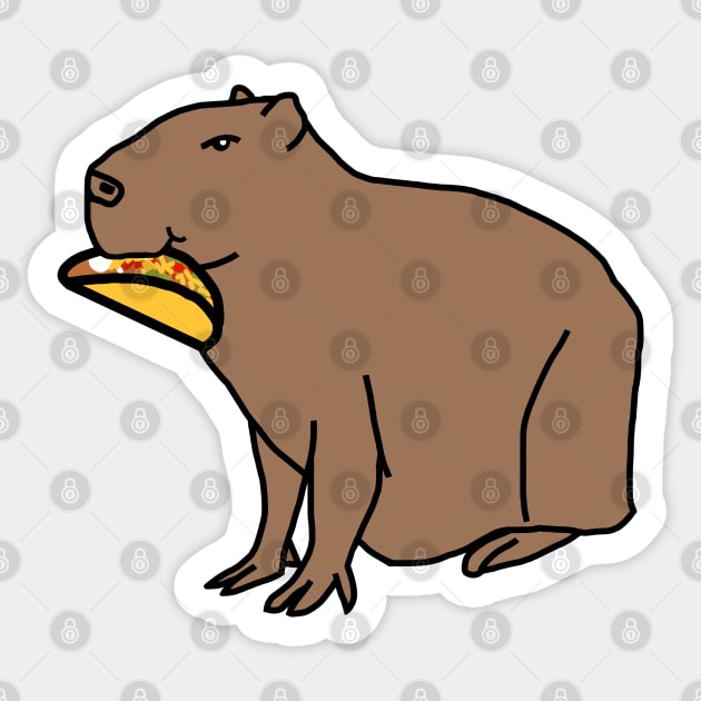 Taco Capybara Sticker by ellenhenryart